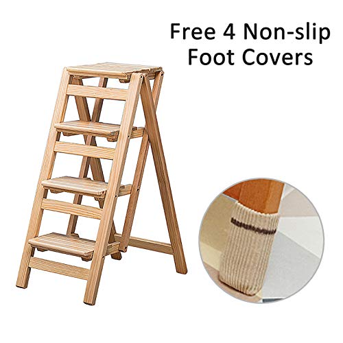 Échelles en bois noble : étagère de rangement et banc à chaussures chic - 5