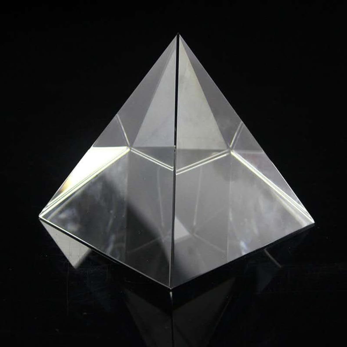 SHOWERORO Pyramide en Verre Optique 100mm pour Instruments D'optique, Réfracte la Lumière et Crée Un Arc-en-Ciel, pour Contemplation et Expériences Scientifiques