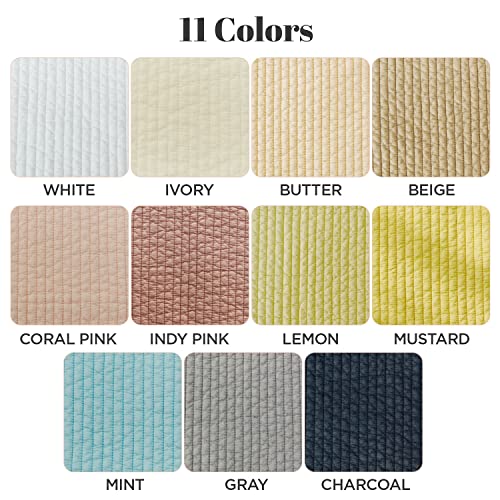 Daegu1988Home 100% Cotton Patterned Bed Coverlet, Blanket – Full/Double Size Bed 79 X91” - Pigment Washed Soft & Breathable Quilted Blankets For Bed And Couch – Lightweight Bed Coverlet (Indy Pink) #TOP6