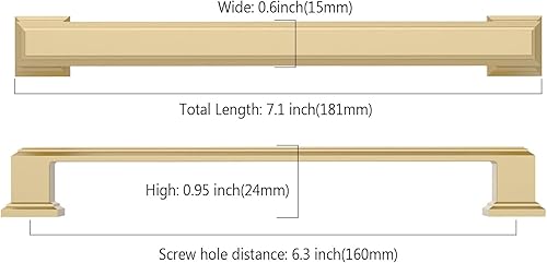 Vista 61 de Asidrama 10 Pack 7.5 Inch(192mm) Brushed Brass Cabinet pulls Kitchen Cabinet Handles, Cabinet Pulls Kitchen Cabinet Hardware for Cupboard Drawer