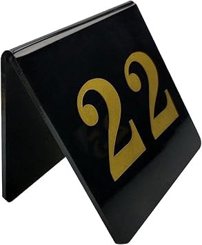 Table Numbers, Acrylic Triangle Table Card Double-Sided V-Shaped Table Card Restaurant Cafe Bar Seating Table Number Size 1 to 100