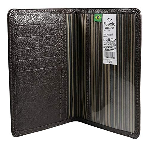 Fasolo, U024143751, Porta Passaporte Unissex Cartões Documentos de, cor Preto, Couro