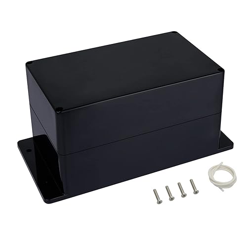 Miniatura 23 de Caja de conexiones impermeable a prueba de polvo IP65 ABS plástico universal para proyectos eléctricos, carcasa negra con oreja fija