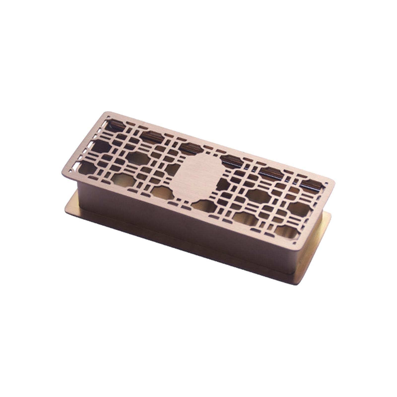 Merishopp Hollow Design Toothpick Box Decoration Organizer for Restaurants Table Bronze-image-27