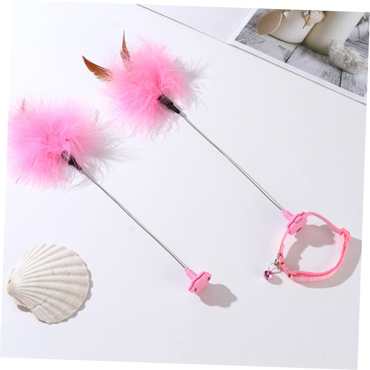 Toyvian 2pièces Jouet Interactif à Plumes pour Chat pour Chat Intérieur Stimule Instinct De Chasse du