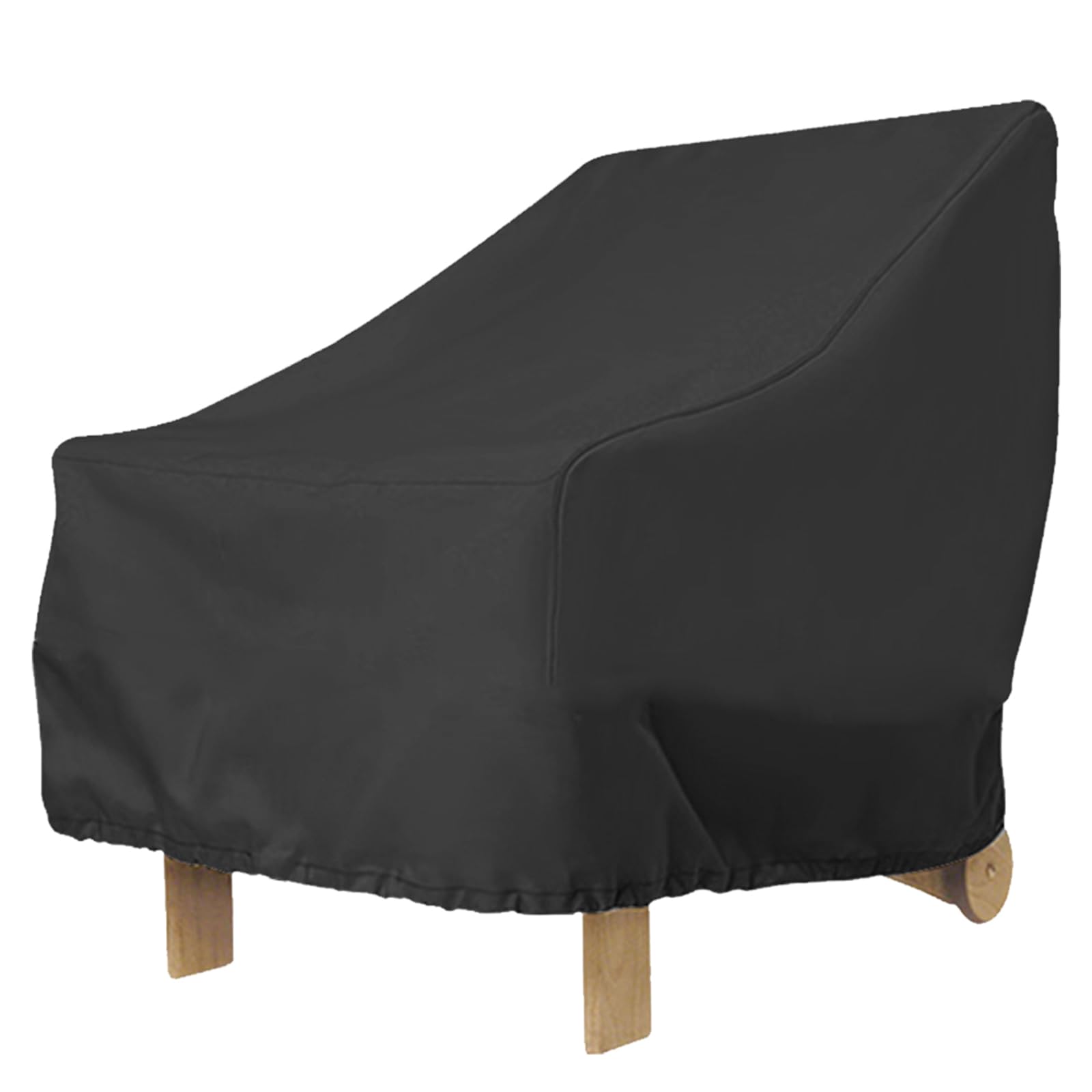 Garden Chair Covers Waterproof Heavy Duty 210D Oxford Fabric Garden Furniture Cover Stackable Outdoor Patio Chair Covers with Drawstring Windproof Anti-UV Bench Cover for Stacking Chairs (1Pack)