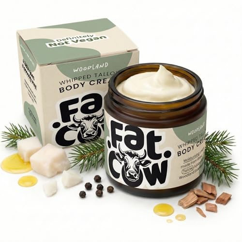 Beef Tallow Skin Care Beef Tallow Moisturiser Grass Fed & Whipped Enriched with Jojoba Oil for Skin Hydration and Sensitive Skin Eczema Relief 120ml Woodland Scent