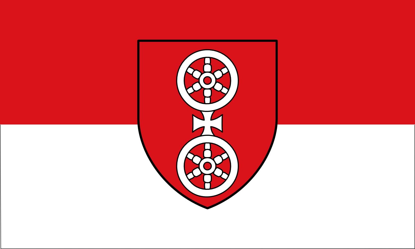 Drapeau Oberlahnstein ancien pavillon grand format ancienne ville allemagne