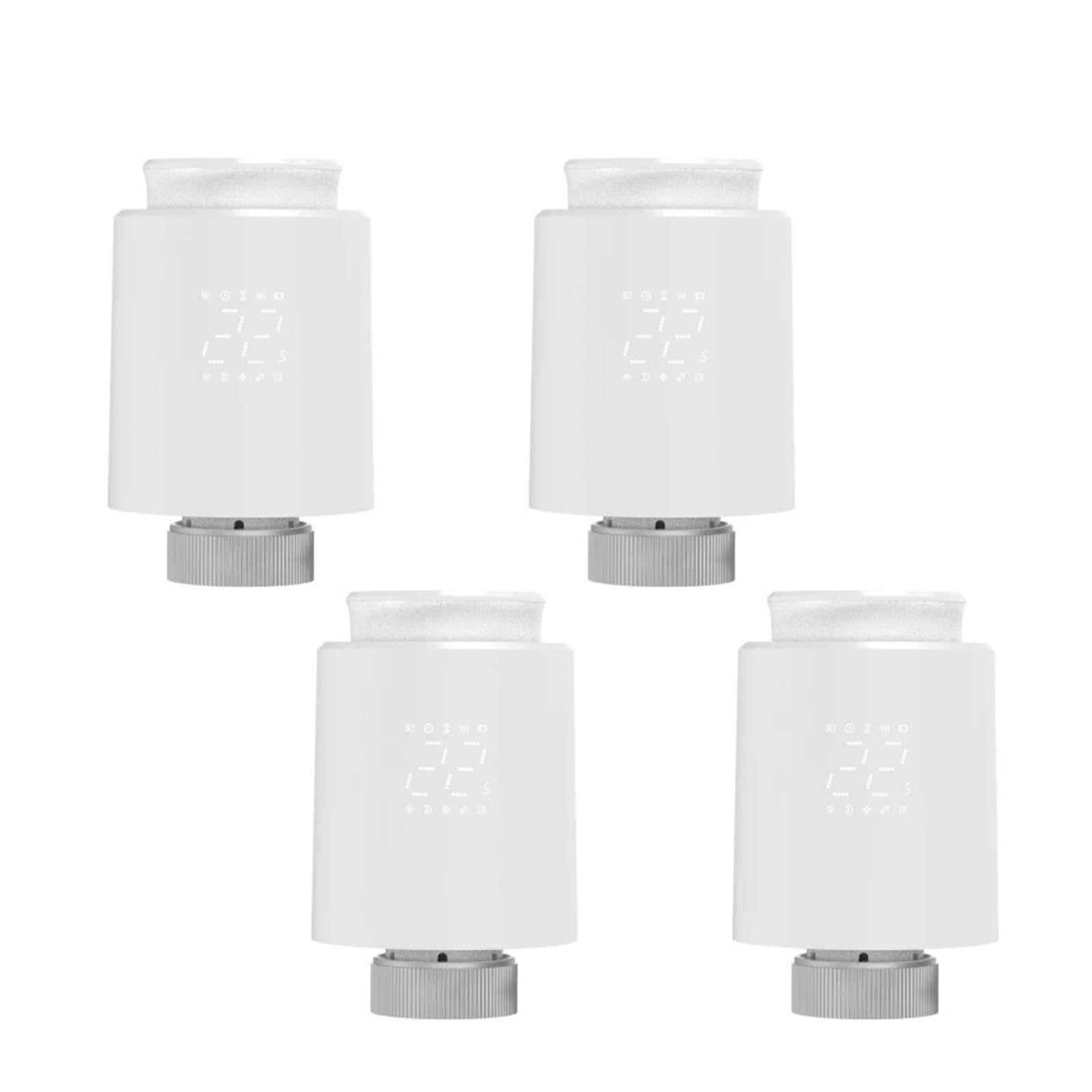 Smart Tuya Wifi/ZigBee3.0 Radiator Actuator TRV Programmable Thermostatic App Remote Temperature Controller(Wi-Fi 4PCS)