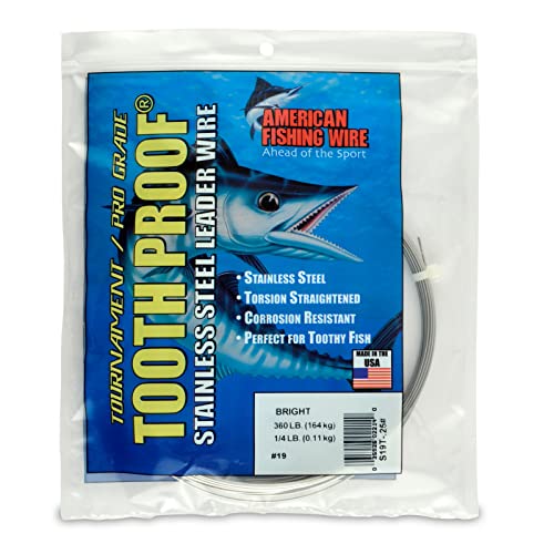 Image of American Fishing Wire Tooth Proof Stainless Steel Single Strand Leader Wire