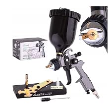Lion 1 HVLP Silver Grey Economical All-Round Spary Gun Pneumatic Gravity Feed Painter with 1.3mm Nozzles, 20 oz, 600cc