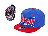 Ideale Geschenkidee Alsino Bayern Fußball Fans Set - Silikon Armbanduhr mit Snapback - One Size Größe für Erwachsene
