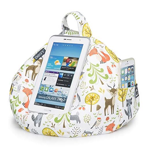 iBeani iPad Pillow & Tablet Cushion Stand - Securely Holds Any Size Tablet, eReader or Book Upto 12.9 inches, Hands Free Comfort at Any Angle on Any Surface - Woodland