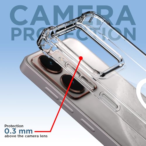 Image of Pikkme Back Cover for Realme P3 Ultra 5G Mag-Safe Shockproof PC + TPU | Protective Case Magnetic Support | Bumper Case (Transparent Mag-Safe)