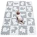 YIMINYUER Puzzlematte für Babys dickere Spielmatte in Einer umweltfreundlichen Verpackung – schadstofffreie, geruchlose Krabbelmatte Weiß Grau RP58G301020BH