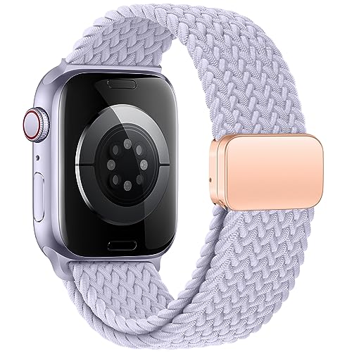Image of Qimela Sport Loop Compatible with Apple Watch Band 38mm 40mm 41mm 42mm 44mm 45mm 46mm 49mm for Women Men,Magnetic Strap Stretchy Braided Wristband for iWatch Series 11 10 9 8 7 6 5 4 SE Ultra 3 2 1