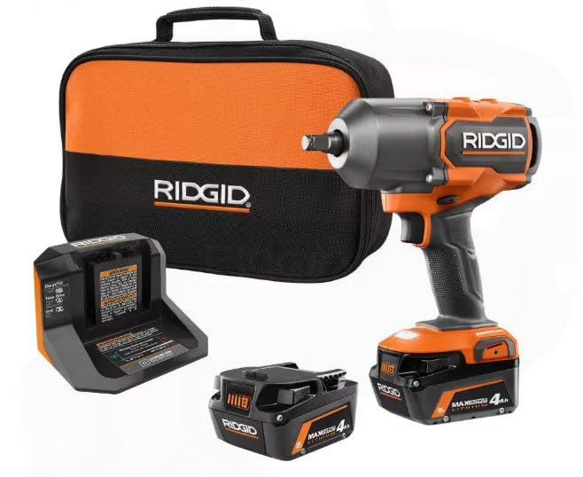 18V BRUSHLESS Cordless 4-Mode 1/2 in. HIGH-Torque Impact Wrench KIT with 2 4.0 AH LITHIU