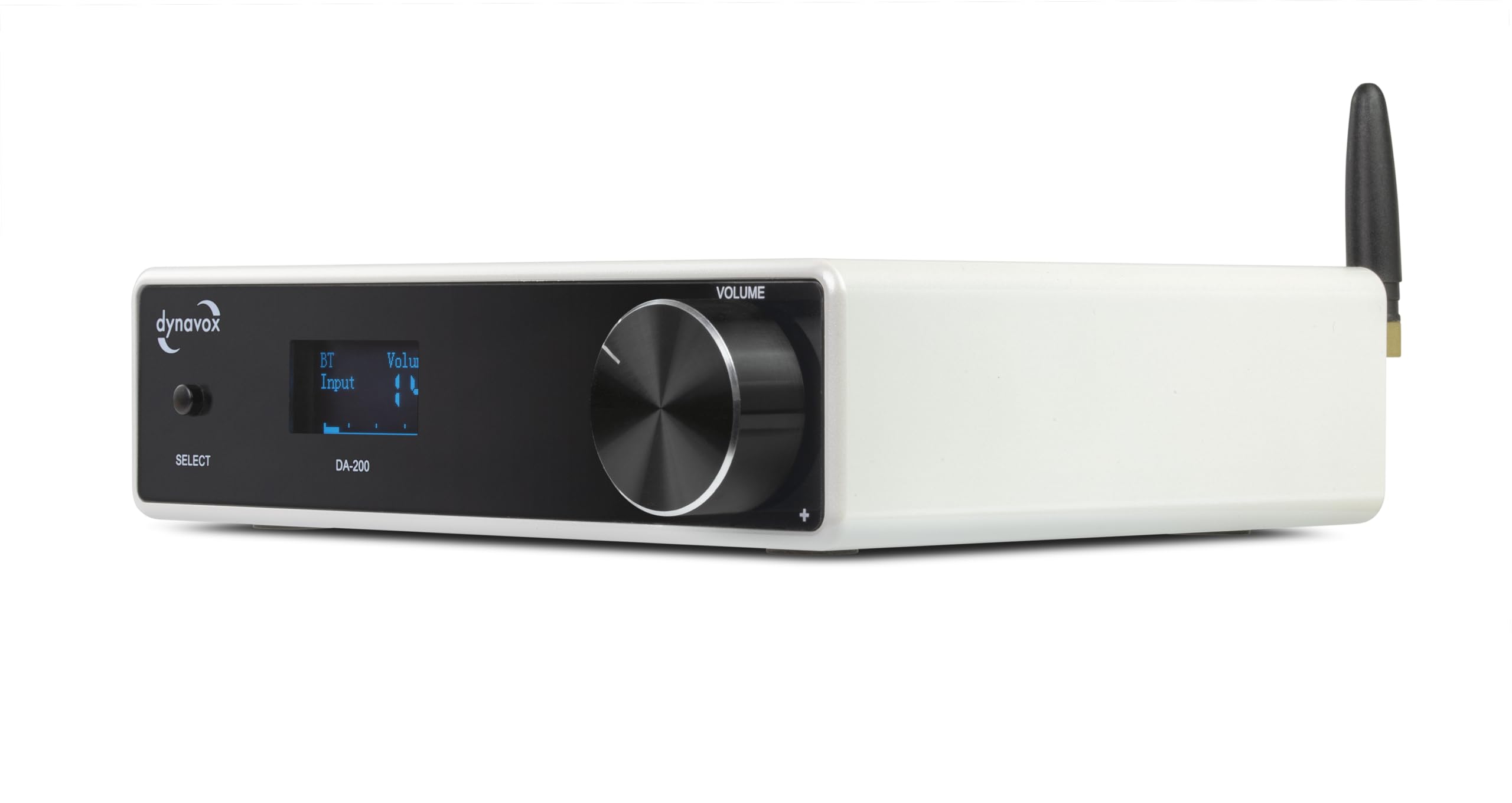 Dynavox DA-200 - Amplificador de Alta fidelidad, Compacto Amplificador Digital estéreo Clase D con BT 5.0, USB DAC, óptico y coaxial, Salida de subwoofer, Elegante Carcasa de Aluminio, Ideal para