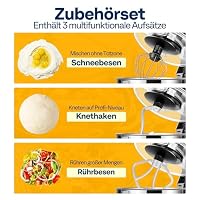 VIVOHOME Küchenmaschine Knetmaschine,1500W Küchenmaschinen – Ansicht 6