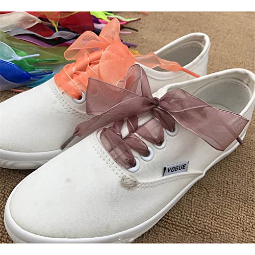 GIVBRO Scarpe Lacci Chiffon Largo Pizzo Piatto