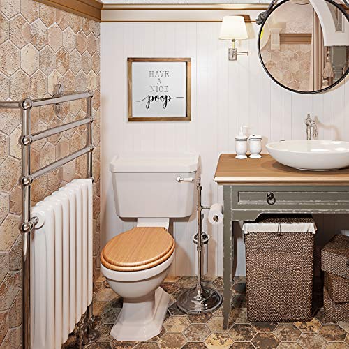 Have A Nice Poop 12X12 Inch Cute Decor Kids Rustic Bathroom Signs, Restroom Funny Wall Art Decor #TOP4