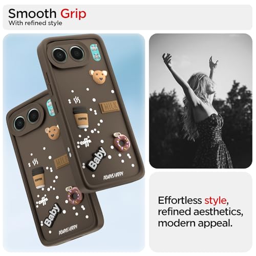Image of Outlouders Back Cover for OnePlus Nord 4 5G | 3D Cartoon Bear Cute Fun Silicone Full Body Protection Bumper Case (Brown)