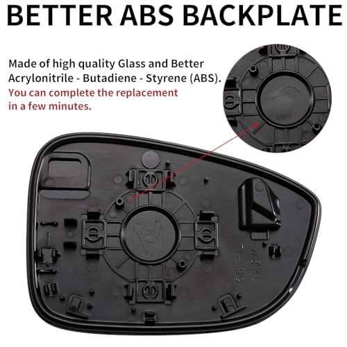 Image of Driver Side Mirror Replacement for Honda Accord 2018 2019 2020 2021 2022 - Rear View Mirrors Glass, Left Side Mirror Glass