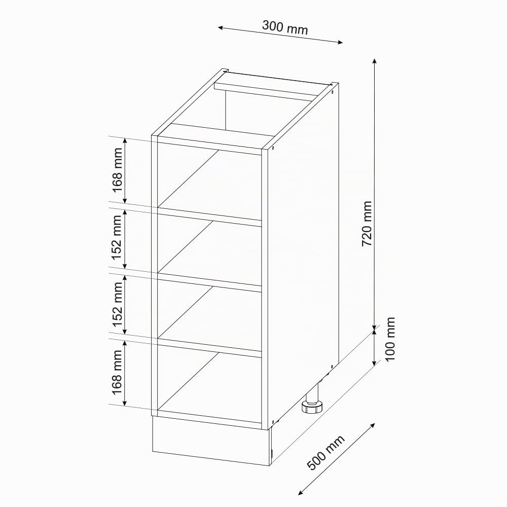 Vicco Scaffale da cucina Fame-Line, Antracite, 30 cm
