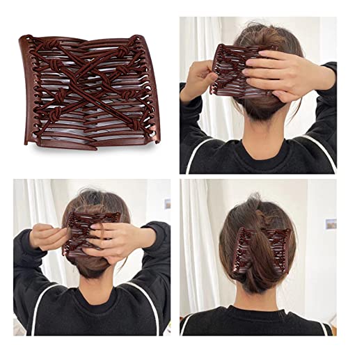 4 piezas clips de pelo elásticos ajustables para cabello grueso miniatura 3