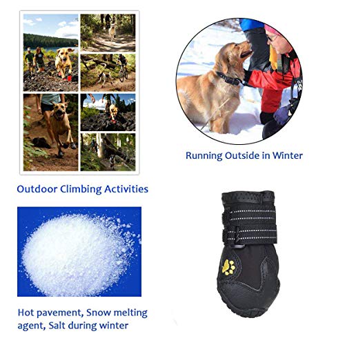 AQH Scarpe per cani, 4 pezzi, impermeabili