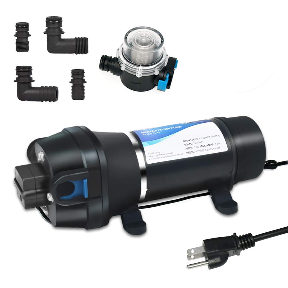 Buy ECOWORTHY Water Diaphragm Self Priming Pump, 45PSI 4.5GPM 17L/min