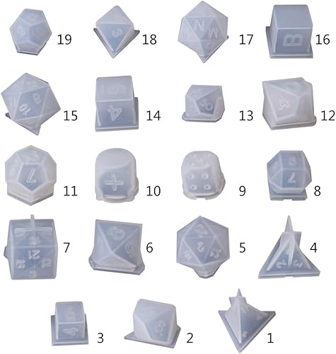 Miniatura 4 de Molde epoxi para dados con forma de filete, moldes de resina digital, manualidades de juegos digitales, moldes de fundición de resina epoxi para