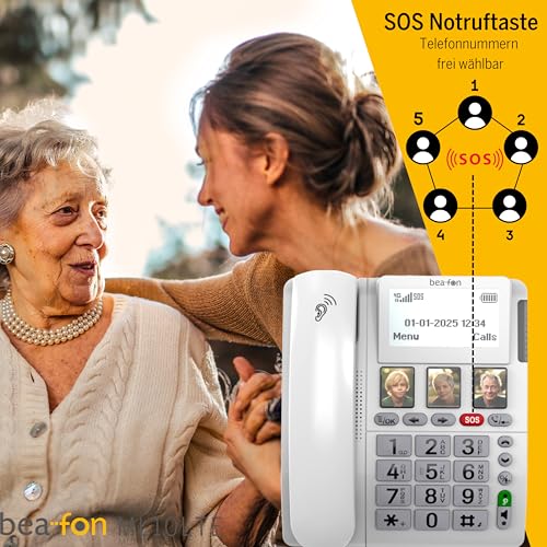 Téléphone de bureau 4G Beafon ML10 sans ligne fixe avec alerte bracelet SOS
