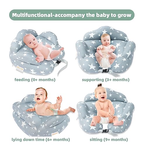 chilling home nursing pillow for breastfeeding adjustable nursing pillow breast feeding pillow bottle feeding more support for mom and baby breastfeeding essentials for newbornremovable cover