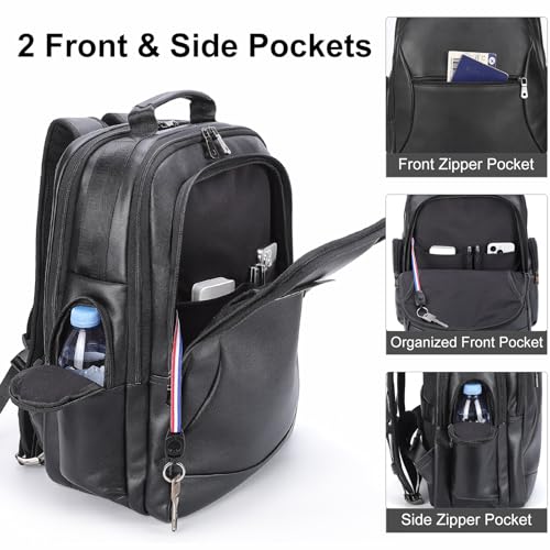 TIDING Full Grain Leather Backpack