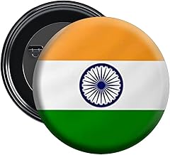 woopme Embossed Indian Flag Symbol Pin Button Badges For Independence Day Kids Boys Girls Men Women Bag T shirt Multicolore