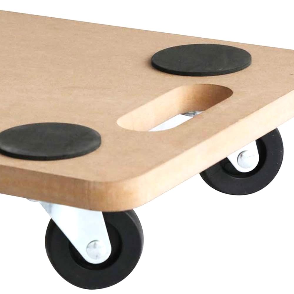 Plateau Roulant, 58 x 29 x 9,5 cm - Chariot à roulettes, Déplace Meuble, Support Plante - Chariot de Transport, Charges Lourdes, Max 150 kg - Planche a Roulette, Robuste et Durable