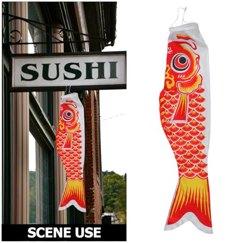 Drapeau carpe japonais anti-UV pour embellir une devanture extérieure