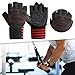 Menolana 2Pcs Workout Gloves Exercise Gloves Wear Resistant Half Finger Nonslip Accessory Training Mitts for Women Men Fitness Outdoor, XL Red