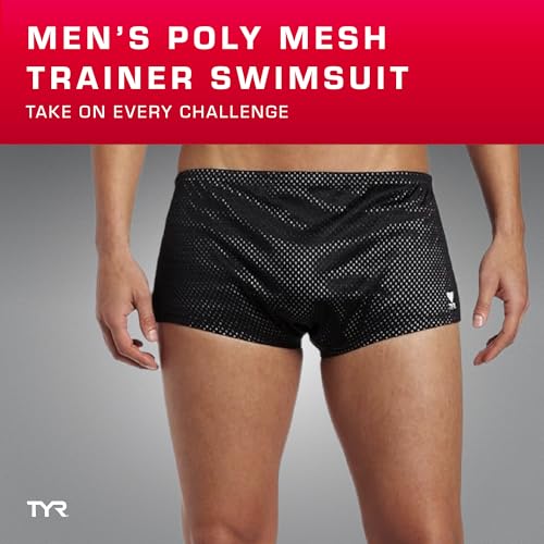 TYR Men's Poly Mesh Trainer Swim Suit (Black, 40) - image 3