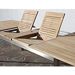 Gartengarnitur KUBA Edelstahl & Teak für 8 Personen