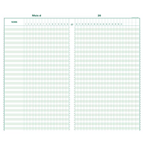 EXACOMPTA Piqûre 40x24cm Pointage 46 lignes 80 pages Couleurs assorties - vue 3