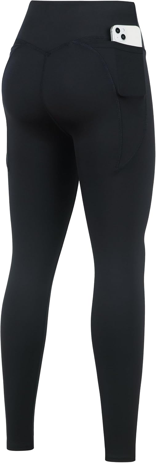 High Waist Yoga Leggings with Pockets Tummy Control Running Pants for Women 4 Way Stretch Workout Tights - Image 4