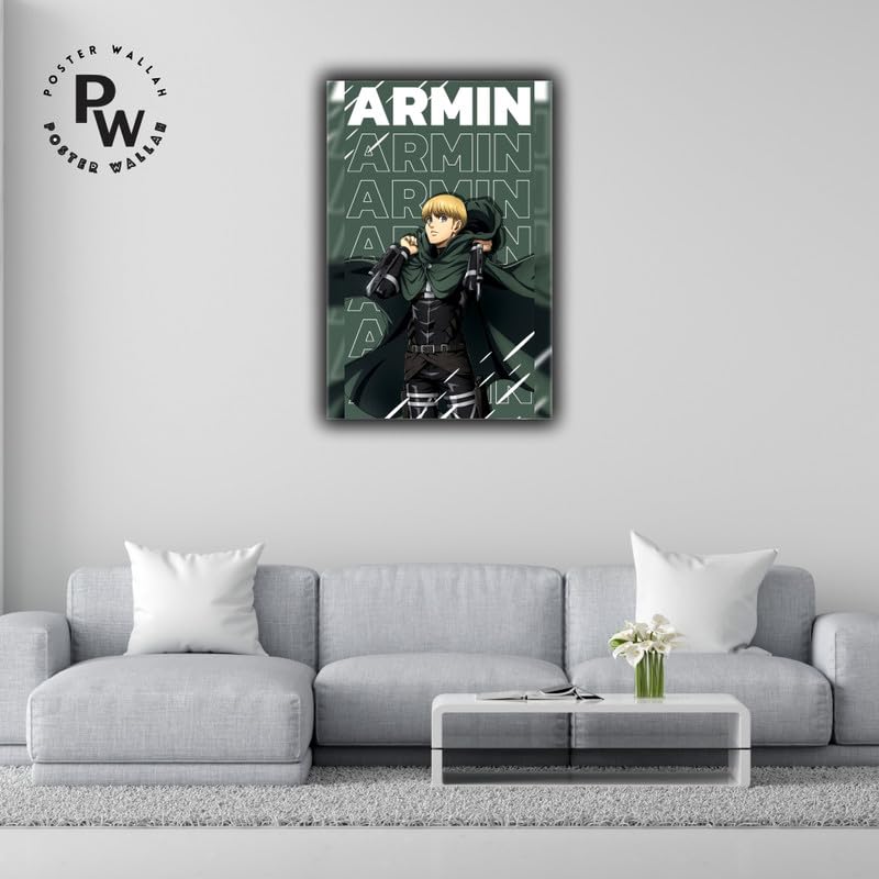 Image of POSTER WALLAH Attack On Titan Anime Poster for Home Office and Student Room Wall | Aesthetic Poster | Wall Decor ATCKONTTN16 (18X12 inch)
