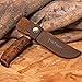 TOURBON Brown Leather Fixed Blade Knife Sheath with Snap Closure