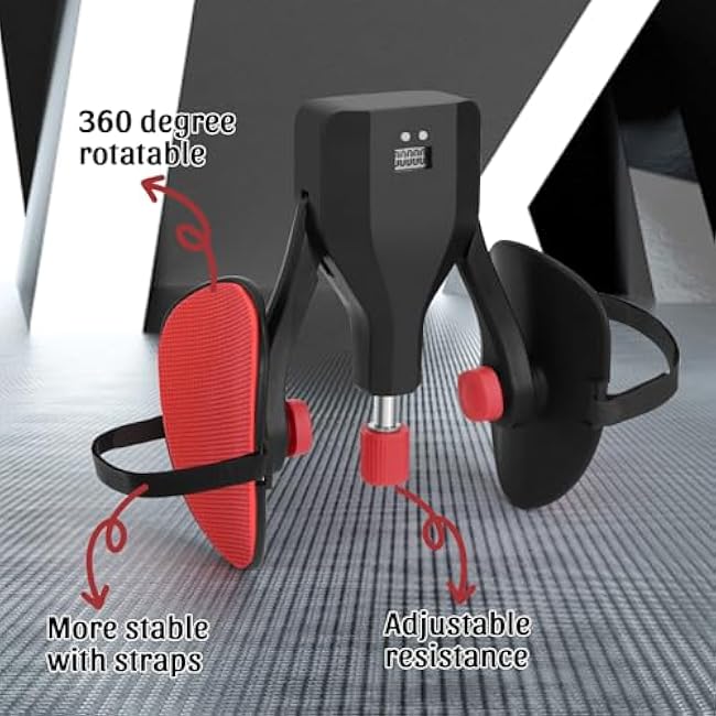 Thigh Master Thigh Exerciser, Hip & Inner Thigh Exercise Equipment, Muscle Trainer with Band, Thigh Exercise Workout Equipment for Home Workouts (White)