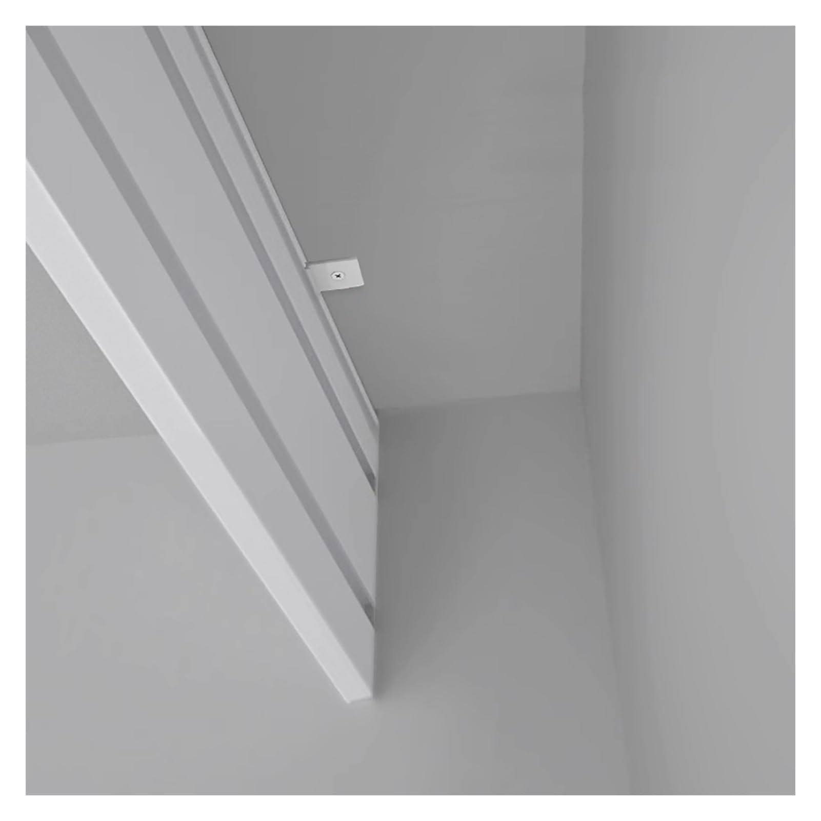 Cache-trelle décoratif en Aluminium pour Rideaux, 250 cm (8,2 pi), Coffre à Rideaux Droit pour Une décoration intérieure élégante, Longueur 250 cm (8,2 pi).