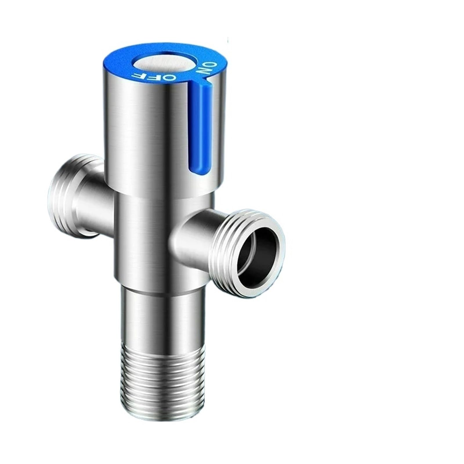 Bvhisehp Blue 2Hole G1/2 Stainless Steel Triangle Valve Hot Cold Water Thread Angle Valve For Toilet Basin Water Heater