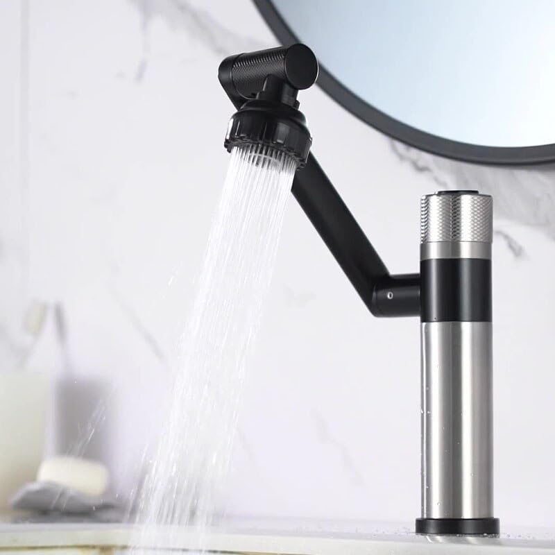 Grifo de lavabo de acero inoxidable 304 de un solo orificio doble función 2