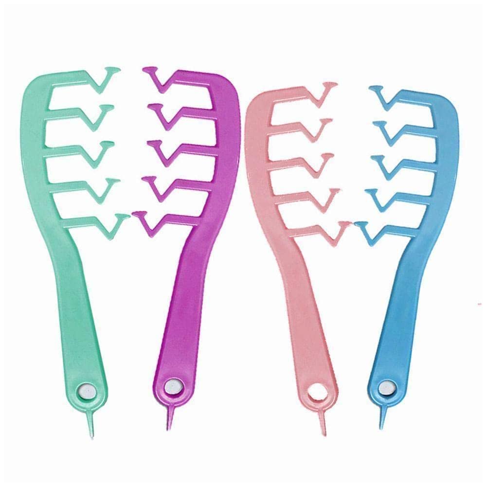 Z-Shaped Wide Tooth Comb for Detangling and Styling Curly Hair - Large Hairdressing Tool with Puff Bangs Design for Girls, Home, and Salon Use
